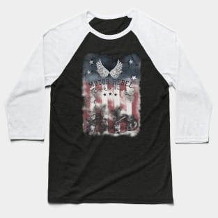 Motor Rebel Back To Truck Baseball T-Shirt